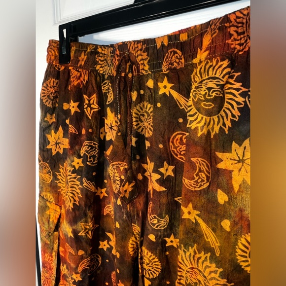 Women’s Rhea Hippie Earthy Sun Moon celestial Casual Pants Medium M Rare - Picture 7 of 12